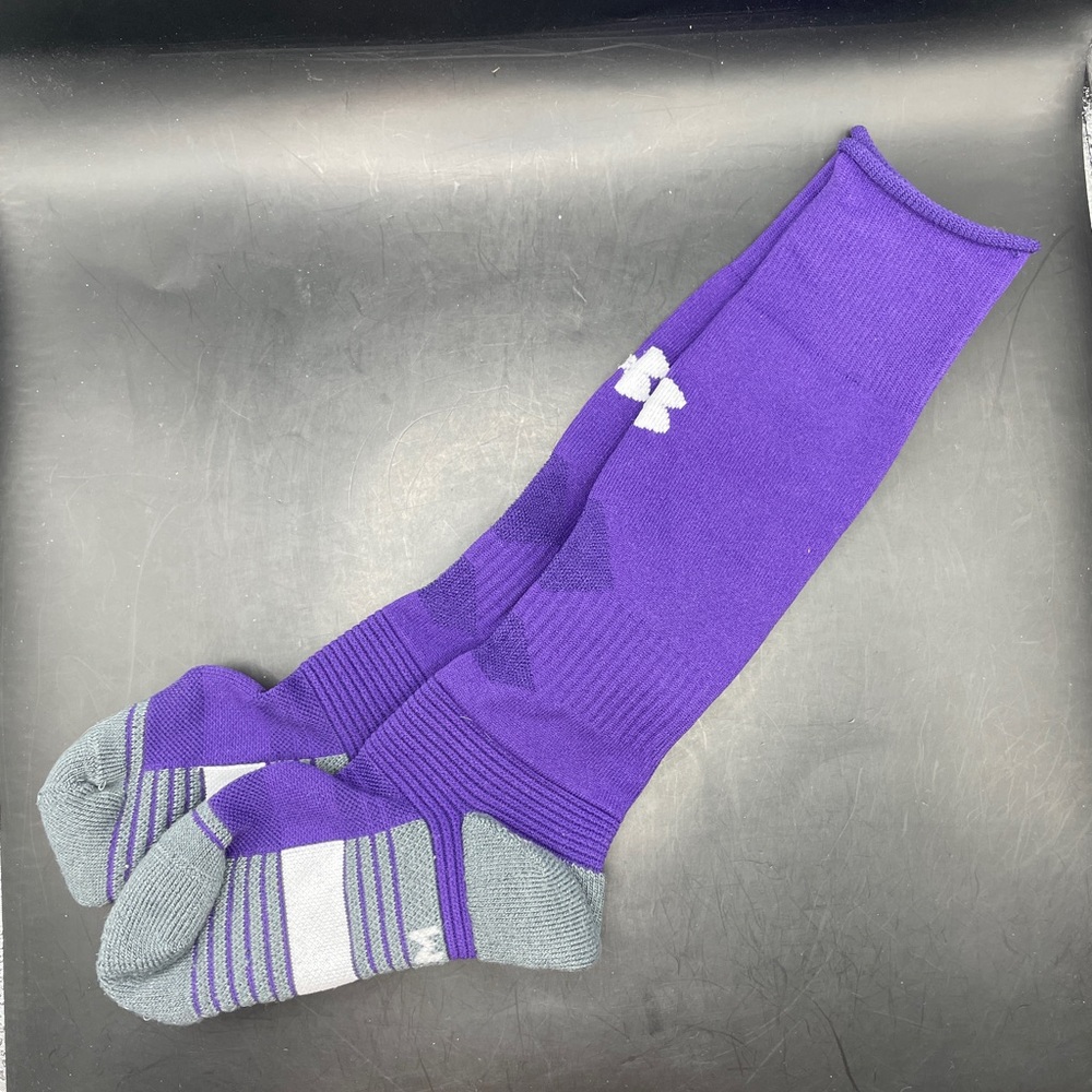 Under Armour Youth Soccer Over-The-Calf Socks Purple Size SM, Never Worn